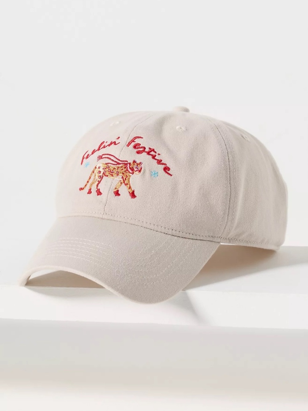 By Anthropologie Holiday Icon Baseball Cap One Size NWT